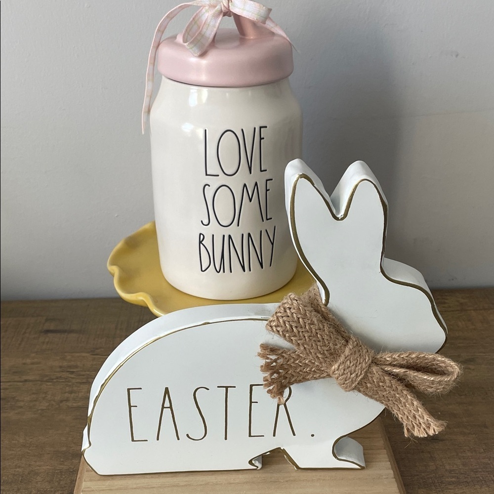 Easter Bunny Decor with Love Some Bunny Jar